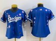Women 2025 Nike Los Angeles Dodgers blank blue fashion majestic baseball jerseys Sakura plate
