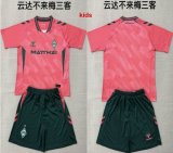 2026-2027 Werder Bremen club pink green kids soccer jerseys Third away