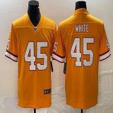 Buccaneers #45 #45 Devin White yellow throwback nike Color Rush Limited Jersey-BD