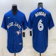 Nike Toronto Blue Jays #6 Alek Manoah blue majestic baseball Jersey-BD Nike Toronto Blue Jays #6 Alek Manoah blue majestic baseball Jersey-BD