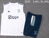2023-2024 Ajax white blue soccer vest uniforms D838
