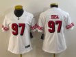 Youth Nike San Francisco 49ers #97 Nick Bosa white throwback Color Rush Limited Jersey-BD