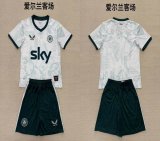 2025-2026 Ireland team white black kid soccer jerseys away