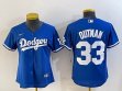 Women Nike Los Angeles Dodgers #33 James Outman blue majestic baseball jerseys