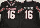 South Carolina Gamecock #16 LaNorris Sellers black college football jerseys