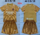 2026-2027 AC Milan club gold kids goalkeeper soccer jerseys