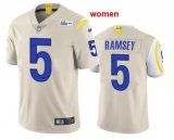 Women Nike Rams #5 Jalen Ramsey beige Color Rush Limited Jersey
