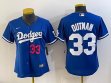 Women Nike Los Angeles Dodgers #33 James Outman blue majestic baseball jerseys 01