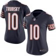 Women Nike Chicago Bears #10 Mitchell Trubisky dark blue Color Rush Limited Jersey