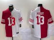 Nike San Francisco 49ers #13 Brock Purdy red White splits Color Rush Limited Jersey