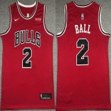 Nike Chicago Bulls #2 Ball red nba basketball jersey-XD
