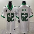 Nike Philadelphia Eagles #62 Jason Kelce white throwback Color Rush Limited Jersey with C patch