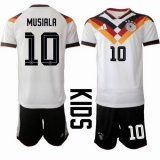 2026 World Cup Germany Team #10 MUSIALA white black kid soccer jerseys home