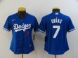 Nike Los Angeles Dodgers #7 Julio Urias blue women majestic baseball jerseys
