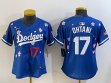 Youth 2025 Nike Los Angeles Dodgers #17 Shohei Ohtani blue fashion majestic baseball jerseys Sakura plate