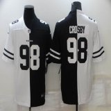 Oakland Raiders #98 Maxx Crosby Nike white black Split Color Rush Limited Jersey-BD