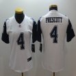 Women Dallas Cowboys #4 Dak Prescott Nike White Color Rush Limited Jersey