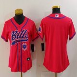 Women Buffalo Bills red nike baseball jerseys Joint name-BD 01