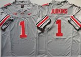Ohio State Buckeyes #1 Quinshon Judkins gray college football jerseys
