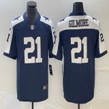 Nike Dallas Cowboys #21 Gilmore blue white Color Rush Limited Jersey