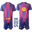 2025-2026 Barcelona club red blue kid soccer jerseys home