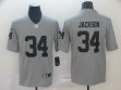 Oakland Raiders #34 Bo Jackson Nike gray Color Rush Limited Jersey Reverse version