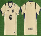 2025-2026 Barcelona club thailand version beige blue soccer jerseys away
