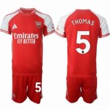 2025-2026 Arsenal Club #5 THOMAS red soccer jersey home