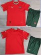 2025-2026 Portugal team red green kid soccer jerseys home