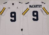 Michigan Wolverines Blue #9 J.J. McCarthy white college football jerseys