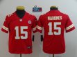 2023 super bowl Youth Nike Kansas City Chiefs #15 Patrick Mahomes red Color Rush Limited Jerseys