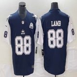 Nike Dallas Cowboys #88 Dez Bryant blue white color Rush Limited Jersey 03