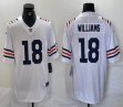 Nike Chicago Bears #18 Caleb Williams white Color Rush Limited Jersey 01