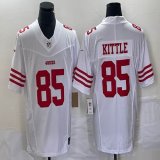 Nike 49ers #85 George Kittle white Nike Vapor F.U.S.E. Limited Jersey 03