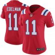 women Patriots #11 Julian Edelman Nike red Color Rush Limited Jersey