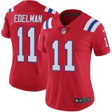 women Patriots #11 Julian Edelman Nike red Color Rush Limited Jersey