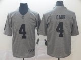 Nike Oakland Raiders 4 Derek Carr Hemp gray Color Rush Limited Jersey