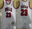 Youth Chicago Bulls #23 Michael Jordan white throwback nba basketball jersey-XD
