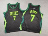 Youth Nike Boston Celtics #7 Jaylen Brown black nba jerseys city version