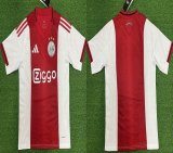 2025-2026 Ajax club thailand version red white soccer jerseys home