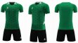 Custom green black soccer jerseys
