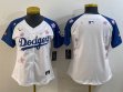 Women 2025 Nike Los Angeles Dodgers blank white blue fashion majestic baseball jerseys Sakura plate
