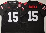 Nebraska Huskers #15 Dylan Raiola black college football jerseys