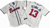 Atlanta Braves 13# Ronald Acuna Jr. Nike Cream Home Replica Player Name Jersey