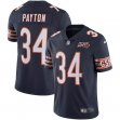 Nike Chicago Bears #34 Walter Payton dark blue Color Rush Limited Jerseys 100th patch
