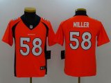 Kid Denver Broncos #58 Von Miller Nike orange Color Rush Limited Jersey
