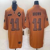 Philadelphia Eagles #11 Carson A.J. Brown 2023 Brown Salute To Service Limited Jerseys
