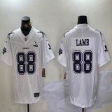 Dallas Cowboys 88# CeeDee Lamb white fashion Nike Vapor F.U.S.E. Limited Jersey-BD