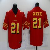 Nike 49ers #21 Deion Sanders red gold nike Color Rush Limited Jerse-BD