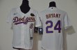 Youth Nike Los Angeles Dodgers Kobe Bryant White majestic baseball Jersey-KB patch 01